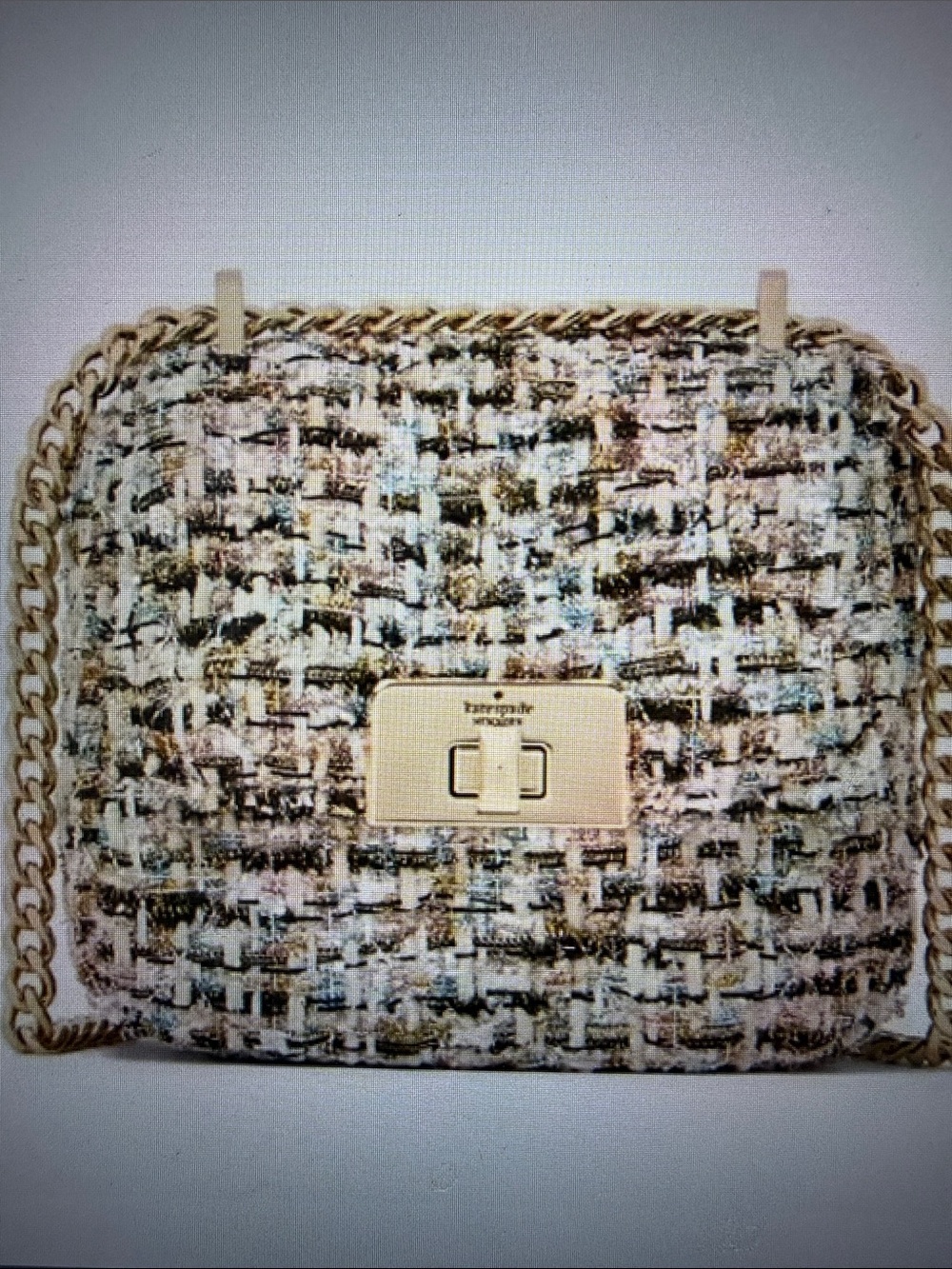 Kate Spade New York Mini Carey Tinsel Tweed Micro Flap Crossbody